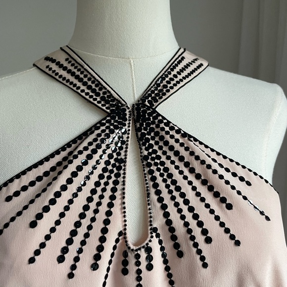 Vintage Nanette Lepore Beaded Halter Style Formal Top - Picture 3 of 6